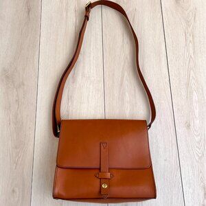 IIIBeCa by Joy Gryson Duane Leather Crossbody Shoulder Bag Dark Orange